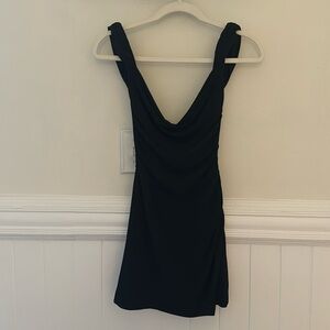 black mini dress